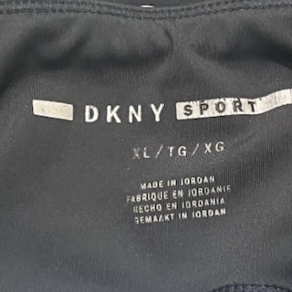 DKNY Sport Leggings Women’s Size XL Black And white Logo Print - Picture 7 of 8